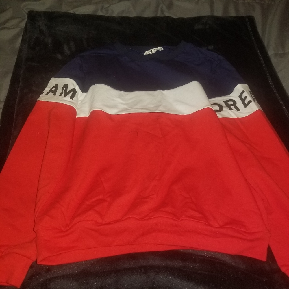 GIRLS LETTER GRAPHIC COLORBLOCK PULLOVER